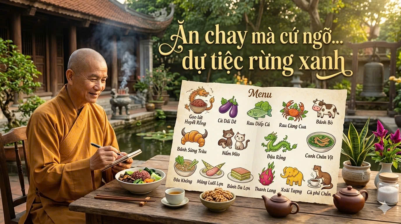 Ăn chay mà cứ ngỡ… dự tiệc rừng xanh
